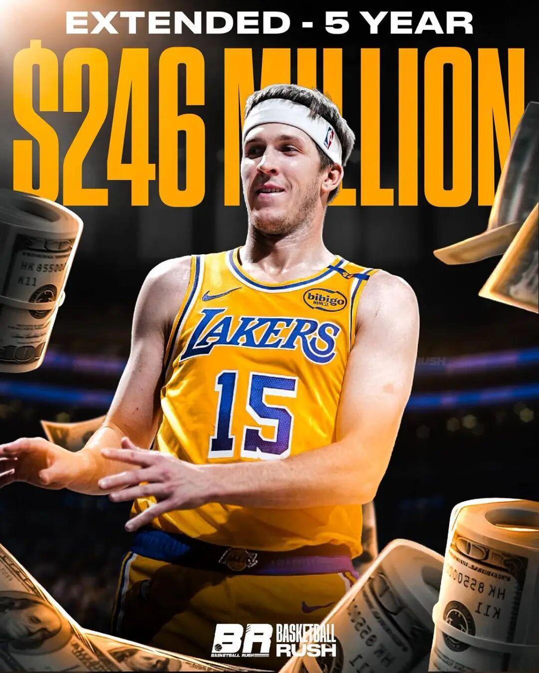 湖人5年2.4亿续约里夫斯！3首轮梭哈字母哥！？